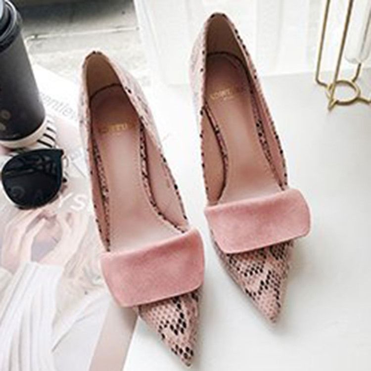 Serpentine Spiss Tå Stiletthæl Kvinners Pumps