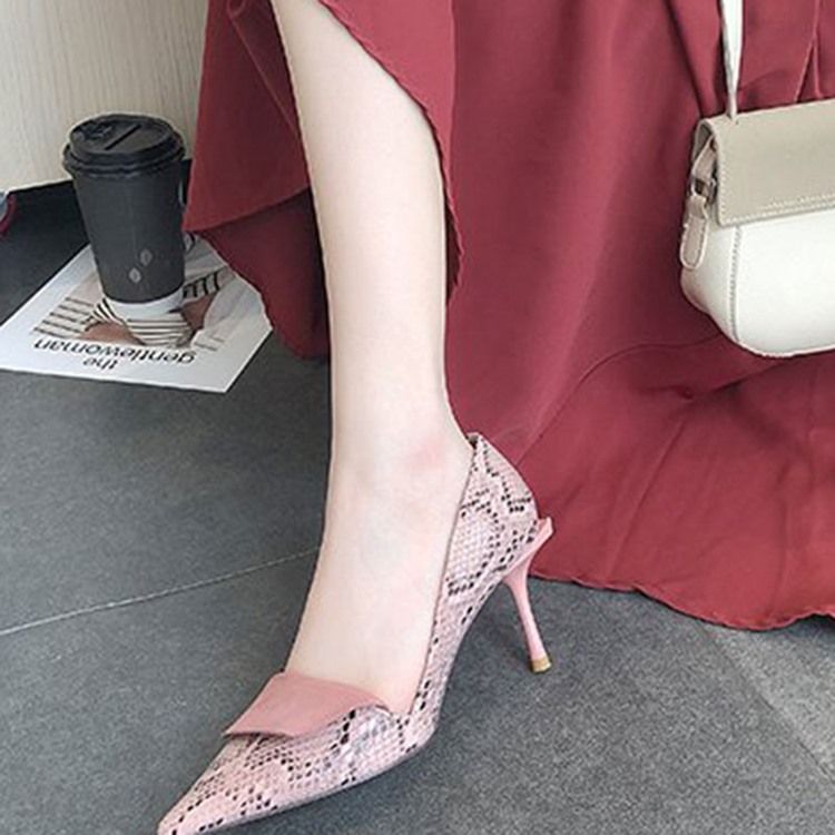 Serpentine Spiss Tå Stiletthæl Kvinners Pumps