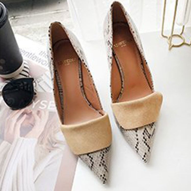 Serpentine Spiss Tå Stiletthæl Kvinners Pumps