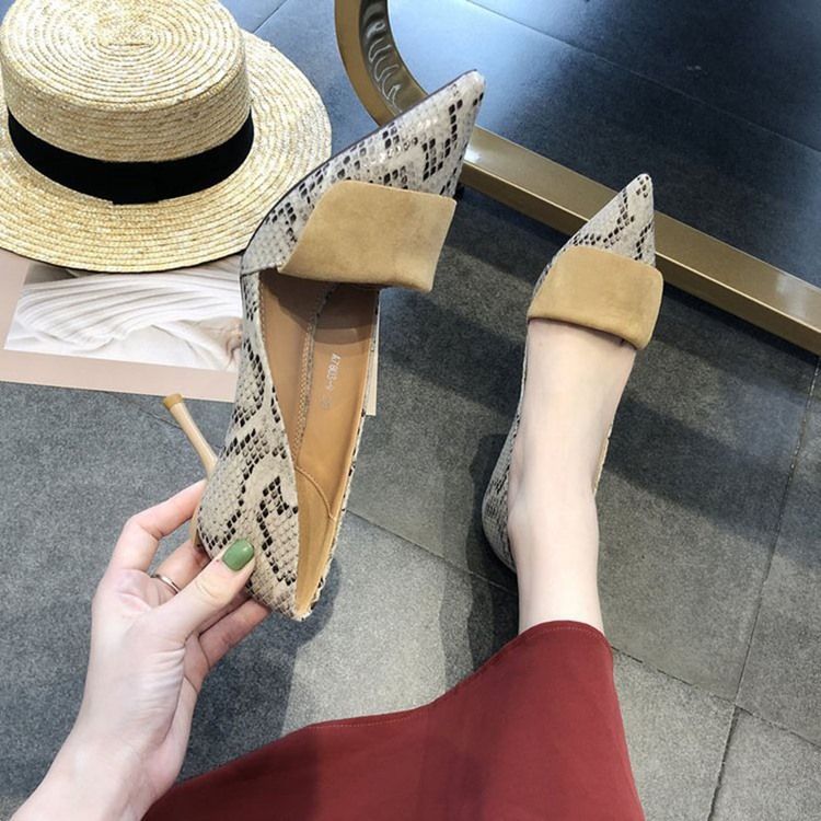 Serpentine Spiss Tå Stiletthæl Kvinners Pumps