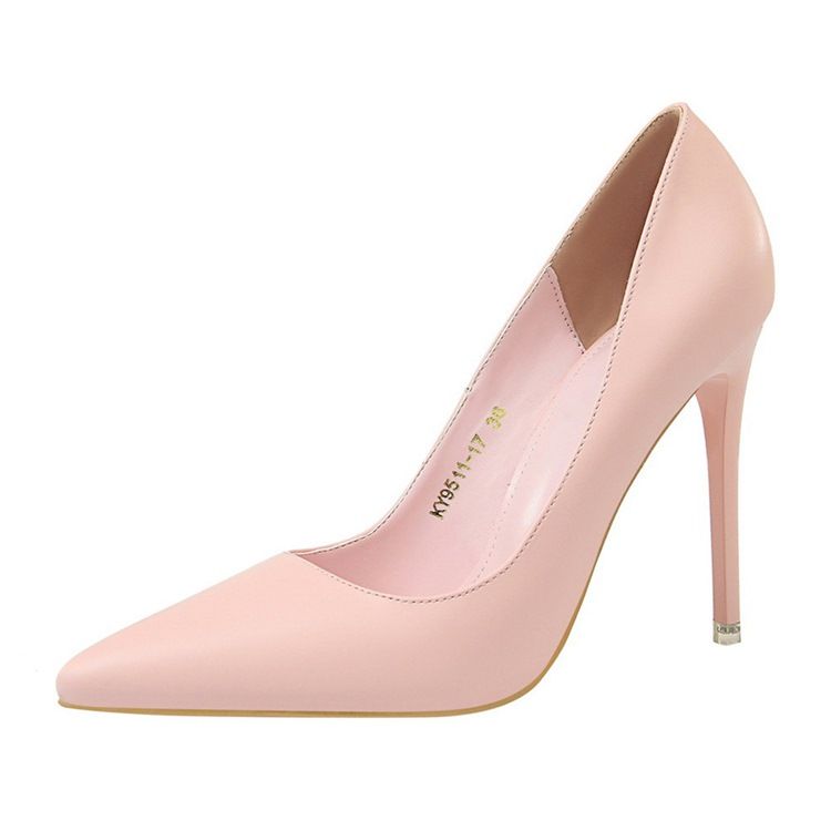 Slip-On Stiletthæl Spiss Tå 10.5 Cm Tynne Sko