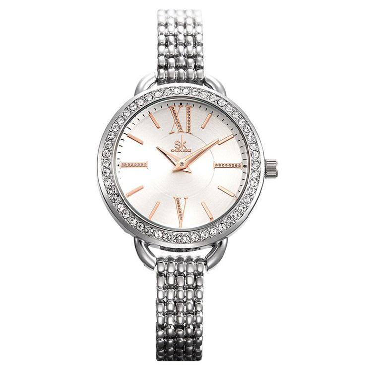 Rund Diamante Klokke For Dame