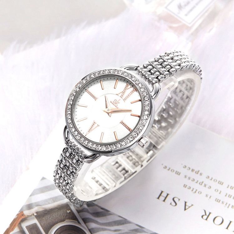 Rund Diamante Klokke For Dame