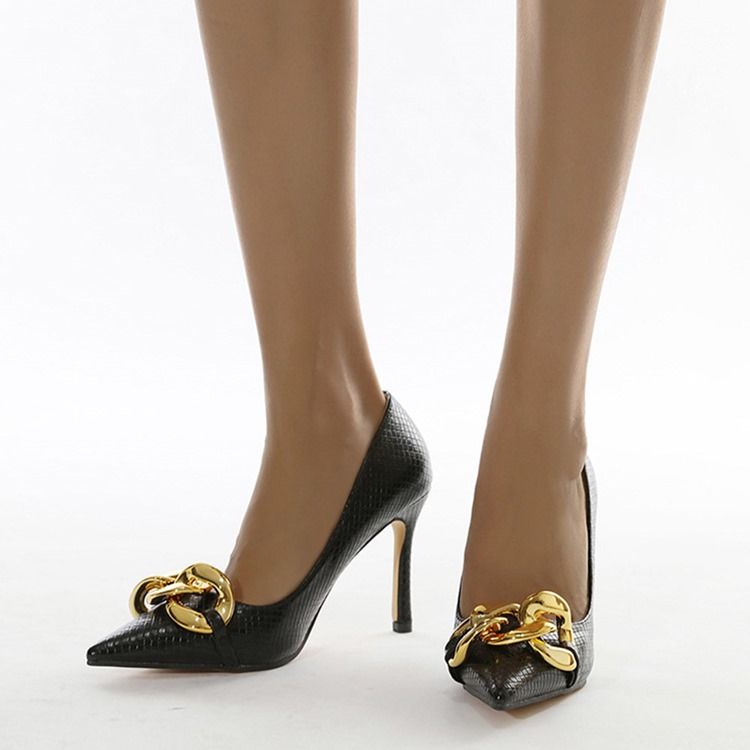 Slip-On Stiletthæl Spiss Tå Ultra-Høy Hæl (≥8 Cm) Tynne Sko