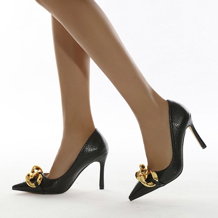 Slip-On Stiletthæl Spiss Tå Ultra-Høy Hæl (≥8 Cm) Tynne Sko