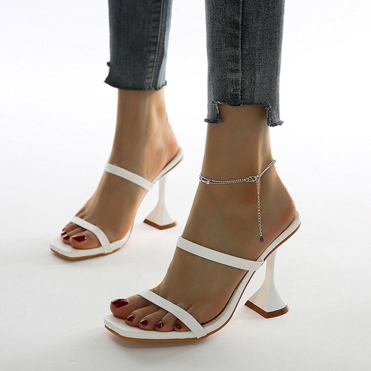 Snelle Hæl Slip-On Toe Ring Western Tøfler