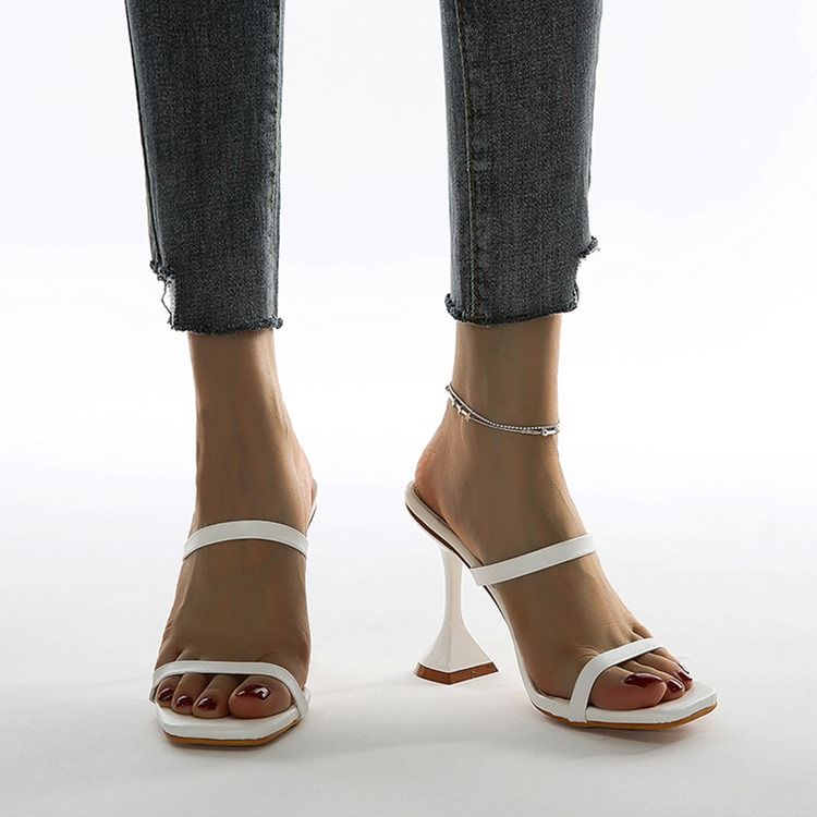 Snelle Hæl Slip-On Toe Ring Western Tøfler