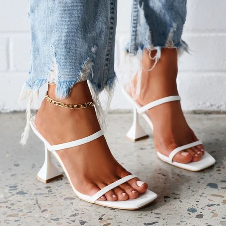 Snelle Hæl Slip-On Toe Ring Western Tøfler