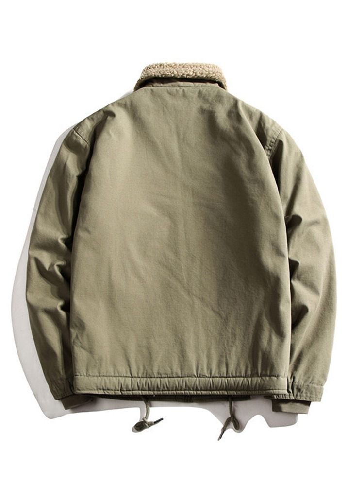 Bokstav Lapel Button Fall Single-Breasted Jakke