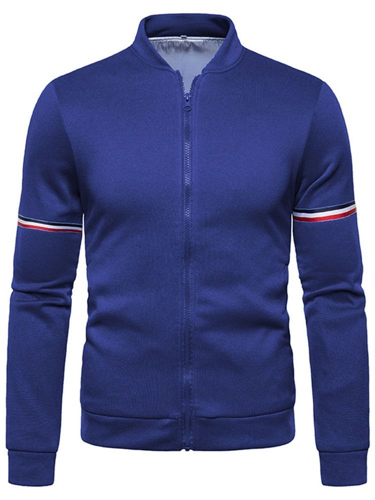 Glidelås Stativ Krage Color Block Slim Glidelås Herrejakke