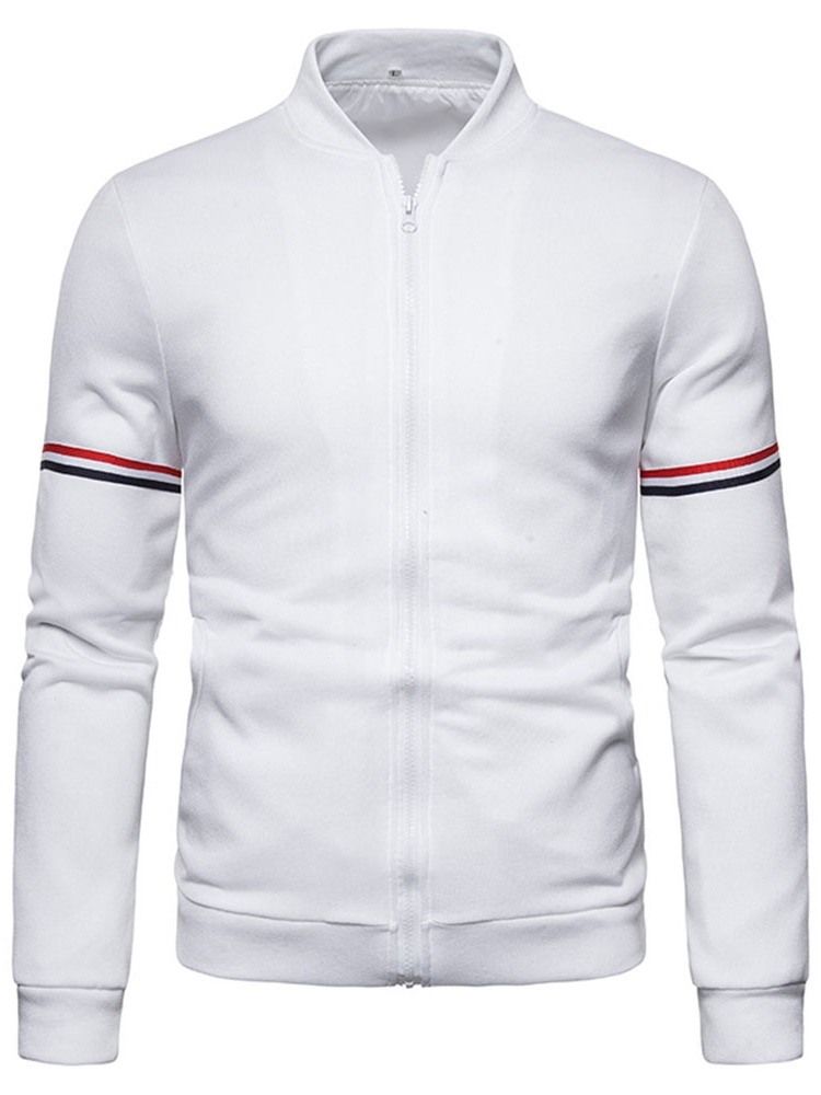 Glidelås Stativ Krage Color Block Slim Glidelås Herrejakke