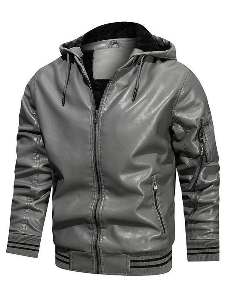 Hette Color Block Standard Casual Vinter Skinnjakke