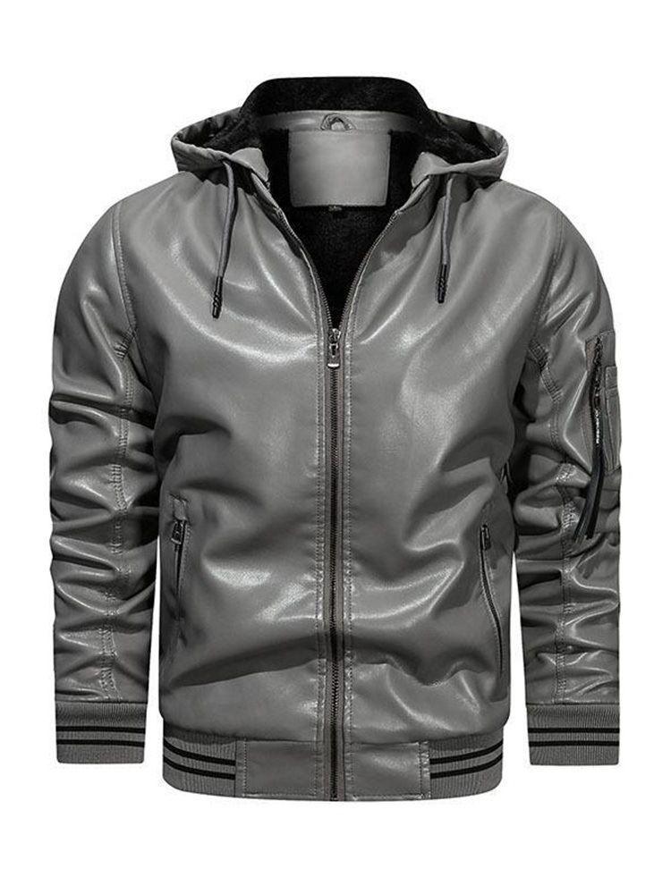 Hette Color Block Standard Casual Vinter Skinnjakke