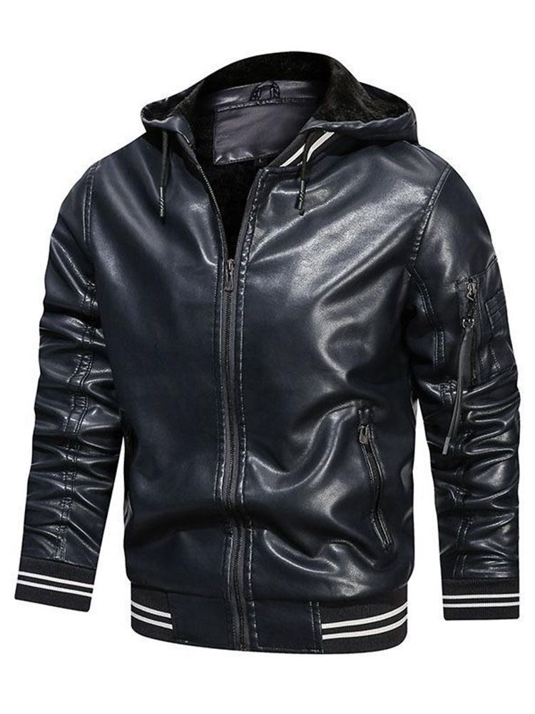 Hette Color Block Standard Casual Vinter Skinnjakke