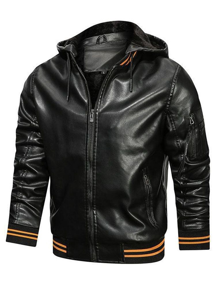Hette Color Block Standard Casual Vinter Skinnjakke