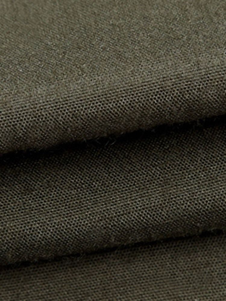 Pocket Plain Lapel Casual Høstjakke