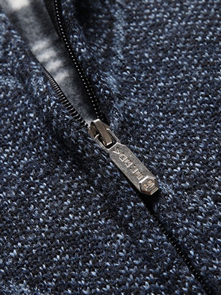 Stativ Krage Casual Glidelås Vest For Menn