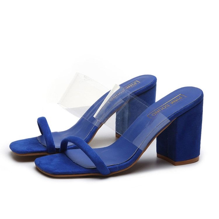 Flip Flop Stiletto Mid-Heel Slip-On Western Dametøfler