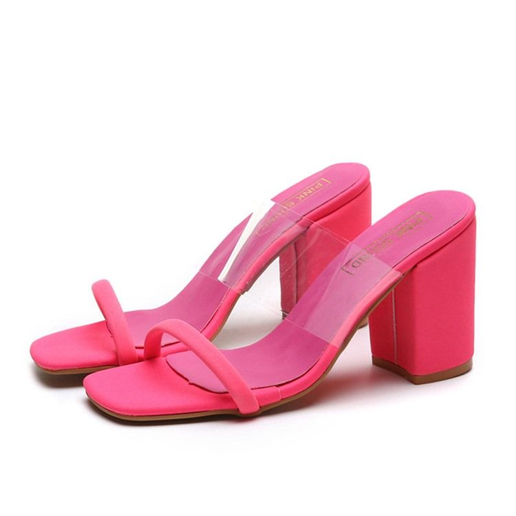 Flip Flop Stiletto Mid-Heel Slip-On Western Dametøfler