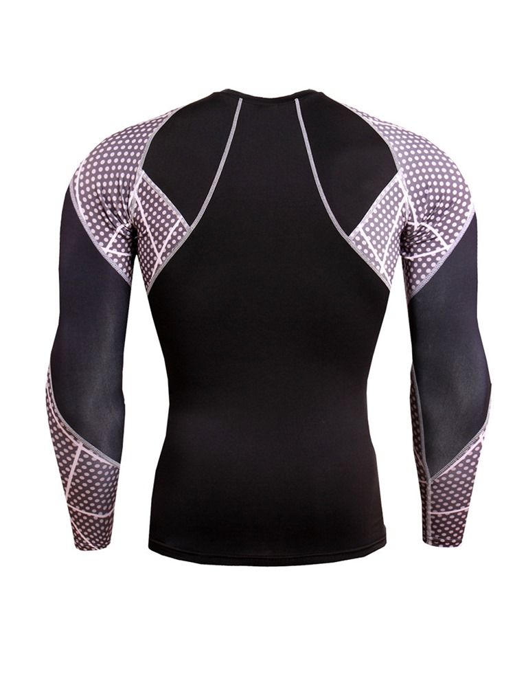 Herregenser Sport Topper Patchwork Anti-svette bomullsblandinger