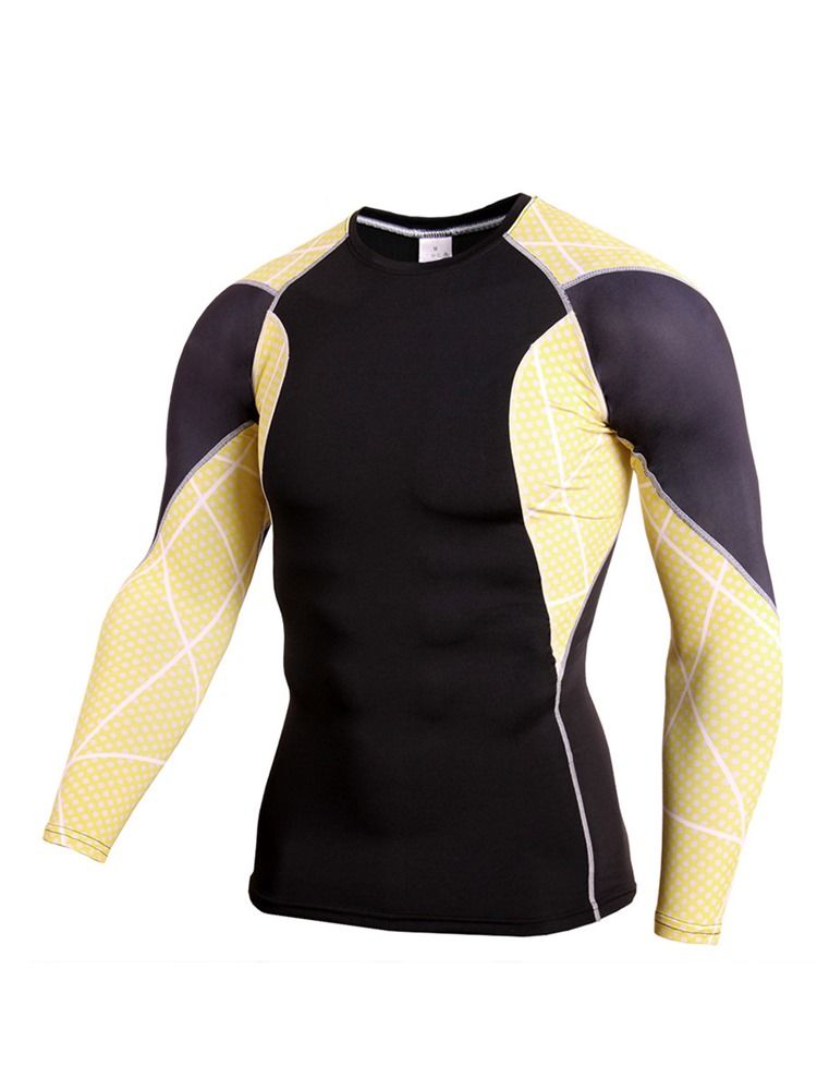 Herregenser Sport Topper Patchwork Anti-svette bomullsblandinger