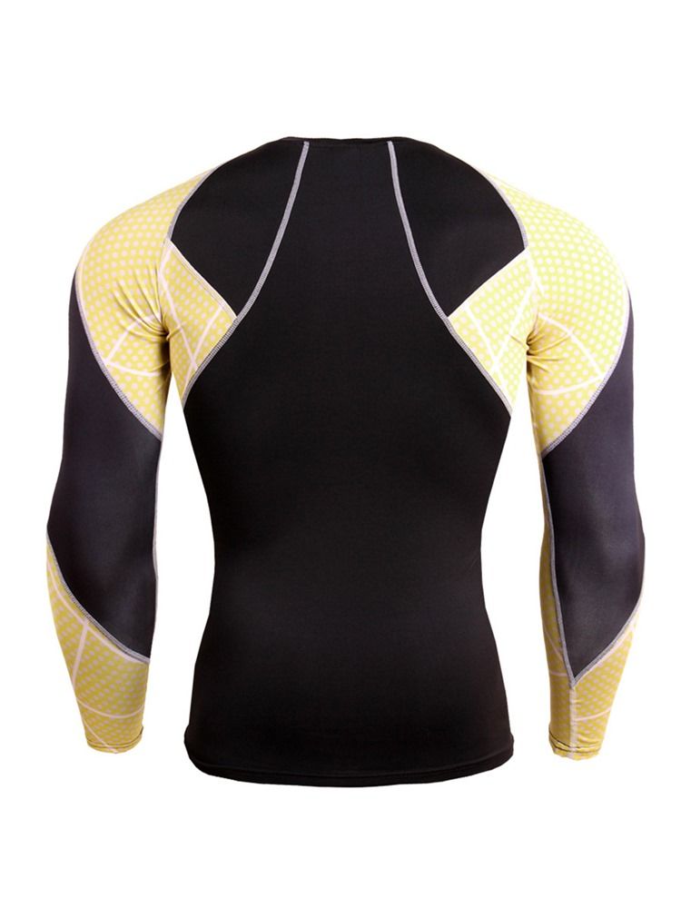 Herregenser Sport Topper Patchwork Anti-svette bomullsblandinger