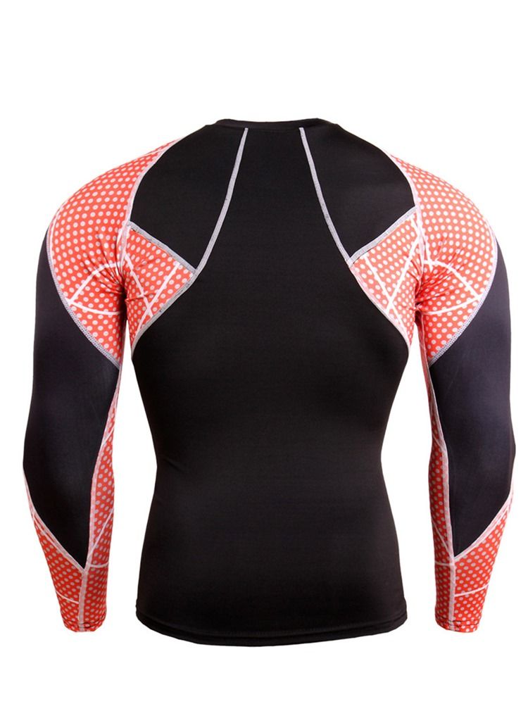 Herregenser Sport Topper Patchwork Anti-svette bomullsblandinger