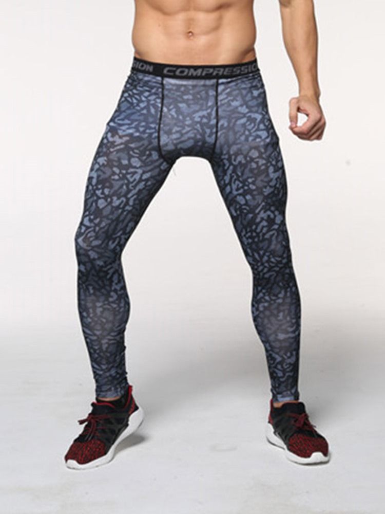Herrepleide Anti-Svette Polyester Ankellengde Sportsbukser