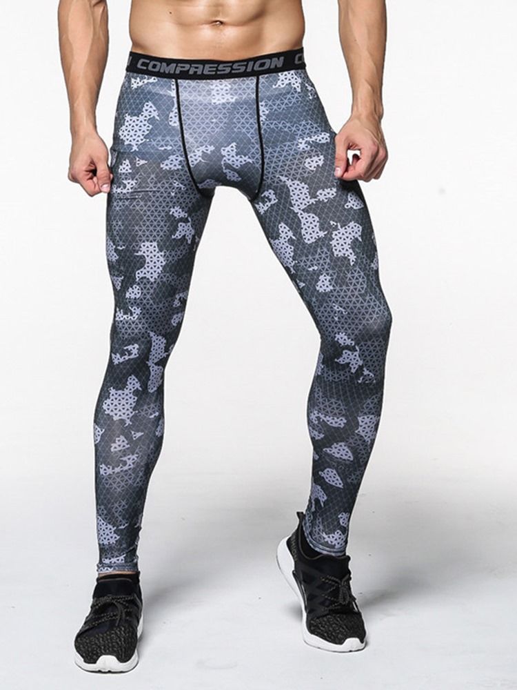 Herrepleide Anti-Svette Polyester Ankellengde Sportsbukser