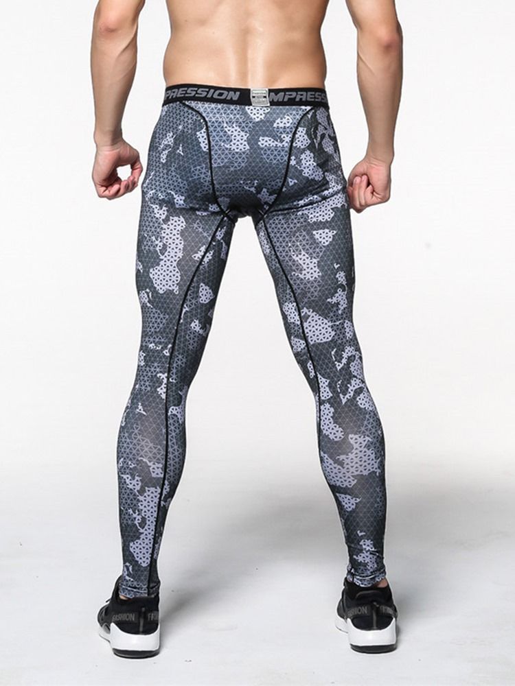 Herrepleide Anti-Svette Polyester Ankellengde Sportsbukser