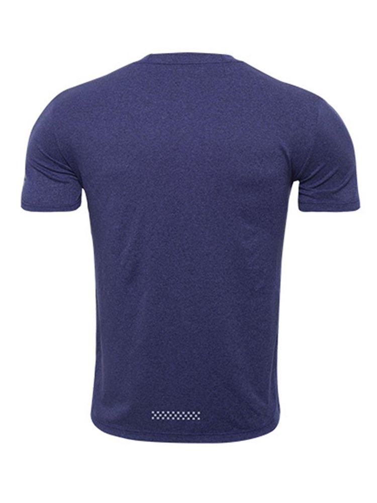 Solid Quick Dry Kortermet Gym Sports T-Skjorte For Menn