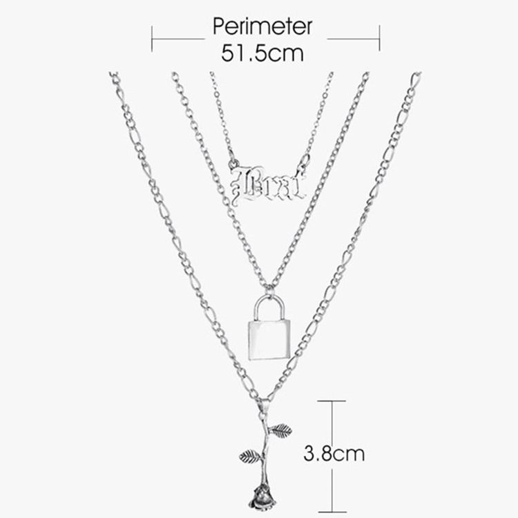 E-Plating Lock Unisex Halskjeder For Kvinner