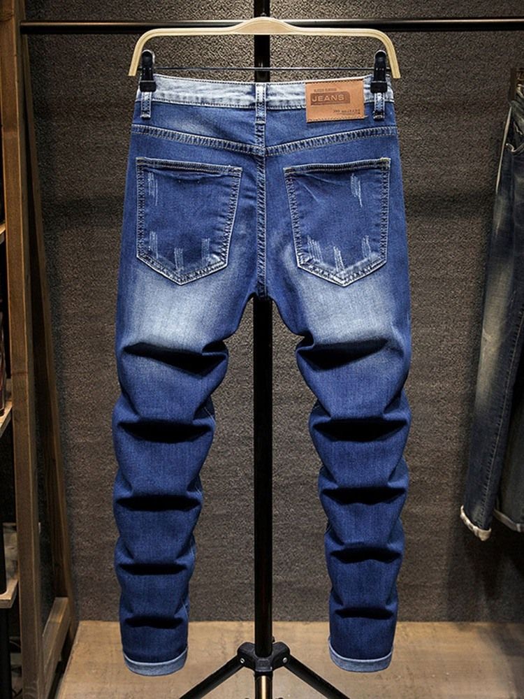 Jeans Med Hull I Midten Med Glidelås