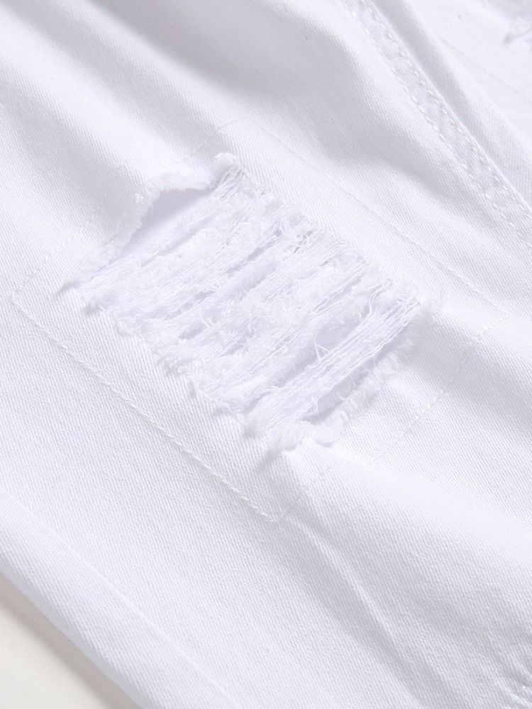 Jeans Med Rett Hull Med Glidelås I Midten Av Midjen