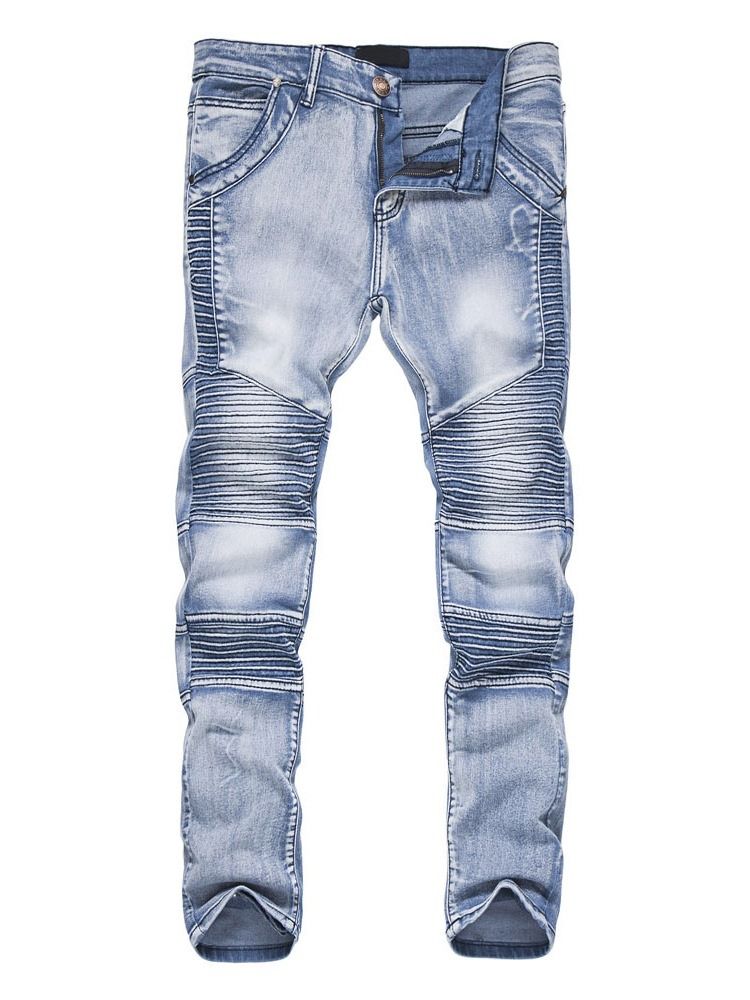 Slitte Blyantbukser Uformelle Jeans Med Middels Midje