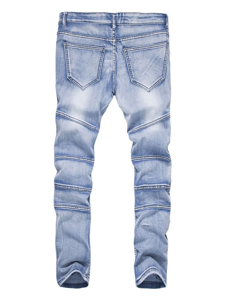 Slitte Blyantbukser Uformelle Jeans Med Middels Midje