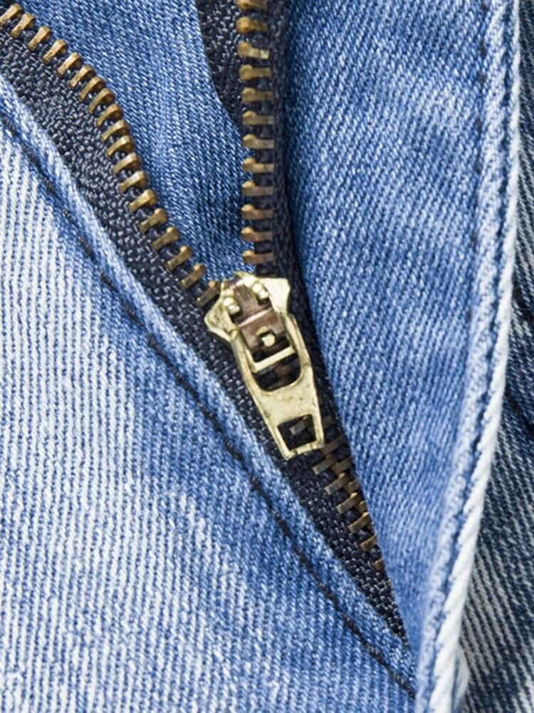 Slitte Blyantbukser Uformelle Jeans Med Middels Midje
