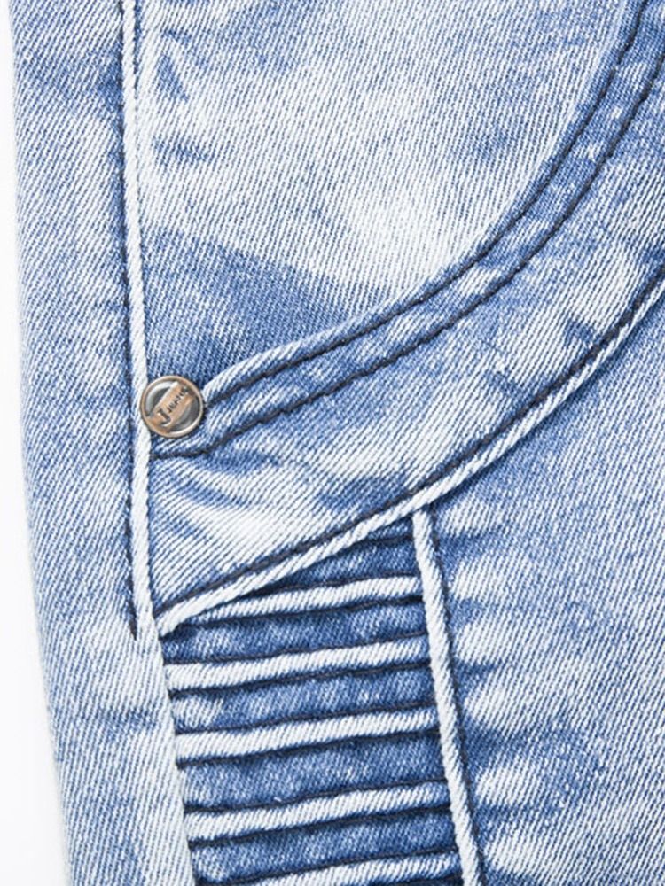 Slitte Blyantbukser Uformelle Jeans Med Middels Midje