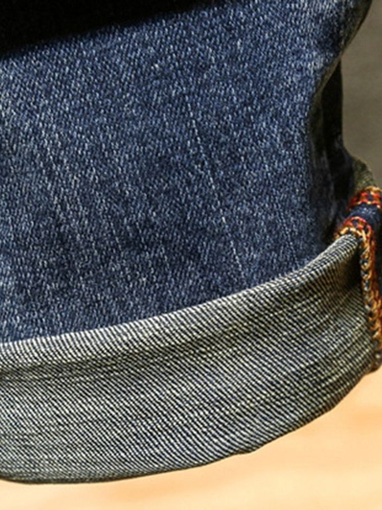 Slitte Letter Blyantbukser Glidelås Europeiske Jeans