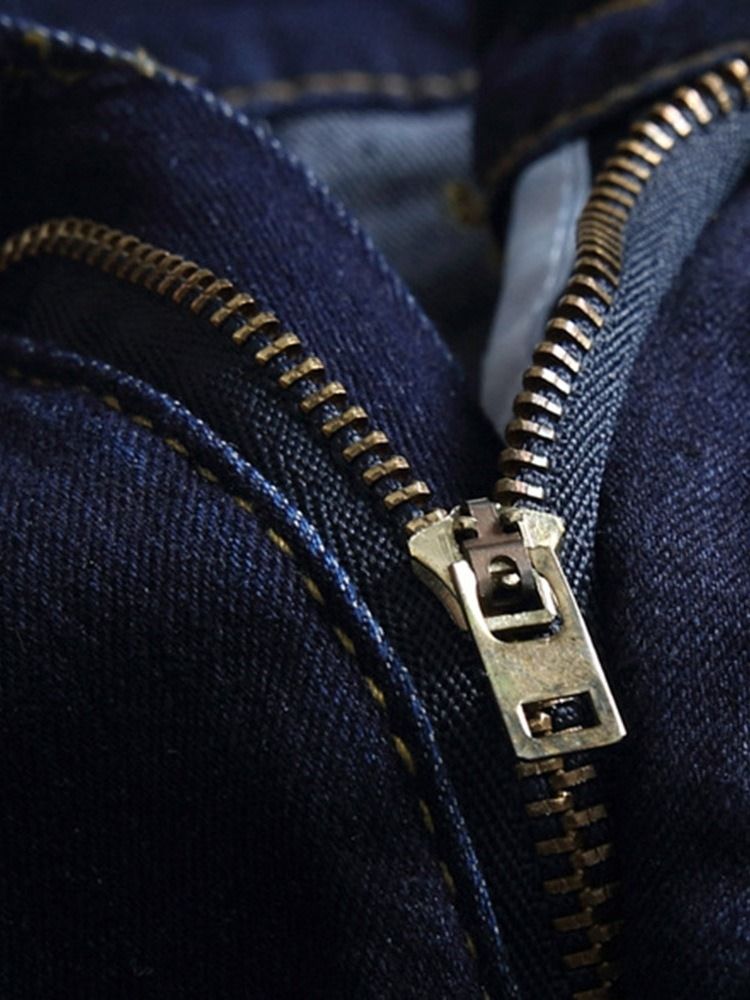Slitte Rett Glidelås Vintage Jeans For Menn