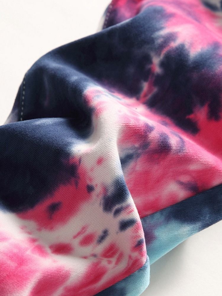 Straight Tie-Dye Mid Waist Hip Hop Jeans