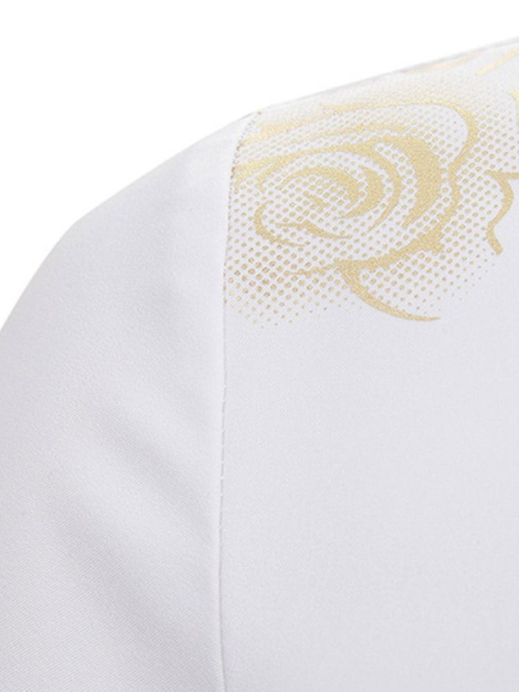 Lapel Fashion Single-Breasted Skjorte For Menn