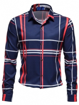 Print Rutet Ol Spring Single-Breasted Skjorte