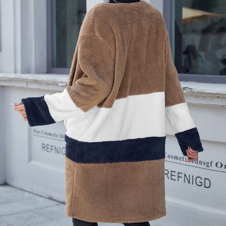 Patchwork Straight Fall Lang Overfrakk