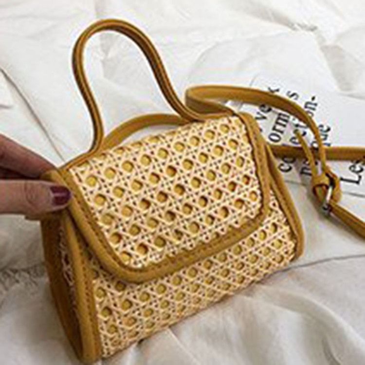 Ensfarget Firkantet Crossbody-Vesker