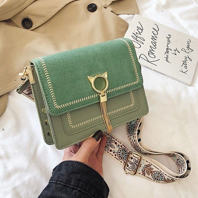 Magnetisk Snap-Rektangel Crossbody-Vesker