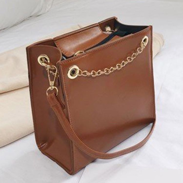 Pu Dusk Plain Square Crossbody Bag