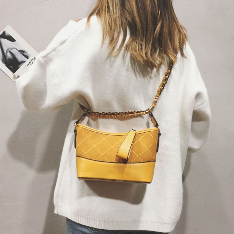 Tønneformet Glidelås Crossbody-Veske For Kvinner