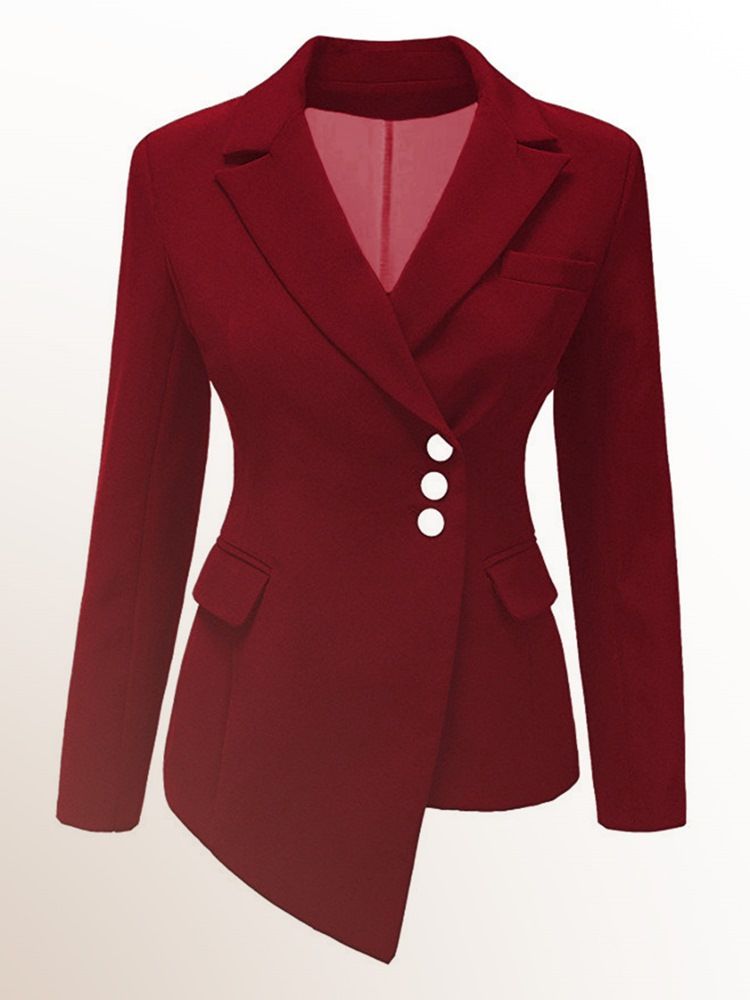 Vanlig Jakkeslag Asymmetrisk Blazer