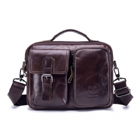 Europeiske Rektangel-Crossbody-Vesker I Vanlig Skinn